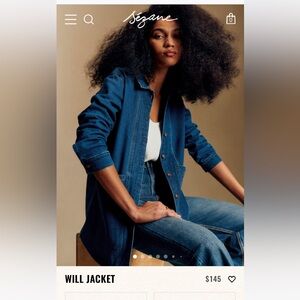 Sezane Navy Blue Jacket